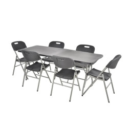 Set Mobilier De Gradina Hecht Foldis Gri (1+6)hechtfoldisset6