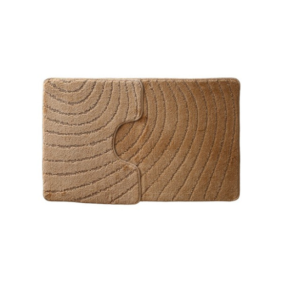 Set Covorase De Baie Mari 2 Piese Lines Maro 60x100 Cm Si 60x50 Cm Set Covorase De Baie Mari 2 Piese Lines Maro 60x100 Cm Si 60x50 Cm