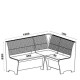 Set Coltar Bucatarie Tunis Cu Masa Si 2 Tabureti Alb+fildes