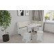 Set Coltar Bucatarie Tunis Cu Masa Si 2 Tabureti Alb+fildes