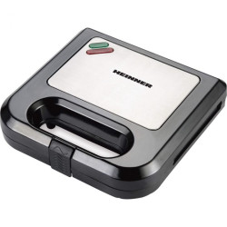 Sandwich Maker Heinner 750w Placi Antiadezive Fixe Tip Grill Negru/inox Sm-k750bks