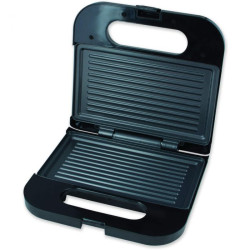 Sandwich Maker Heinner 750w Placi Antiadezive Fixe Tip Grill Negru/inox Sm-k750bks