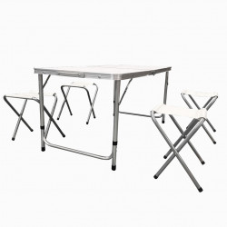 Set Mobilier Gradina Heinner Dscs001 4 Scaune + Masa Pliabila Servieta