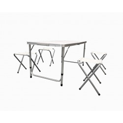 Set Mobilier Gradina Heinner Dscs001 4 Scaune + Masa Pliabila Servieta