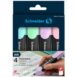 Textmarker Schneider Job Pastel 4/set