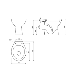 Vas Wc Cil Nova Roma Cermica Alb
