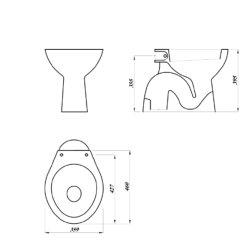 Vas Wc Civ Nova Roma Ceramica Alb