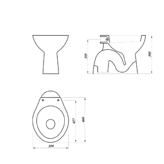 Vas Wc Civ Nova Roma Ceramica Alb