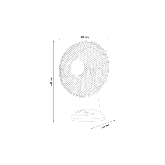 Ventilator De Birou 35w Entac 33cm Alb