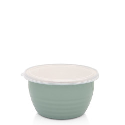 Recipient Alimentar Conic Multifunctional Wave 16cm Verde Cu Capac Transparent Metalac