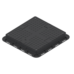 Capac Pp Urban Negru Patrat Necarosabil 700x700 Pas Liber 550x550 Hext.80 Cu 4 Inchizatoare A15 (35487-20)