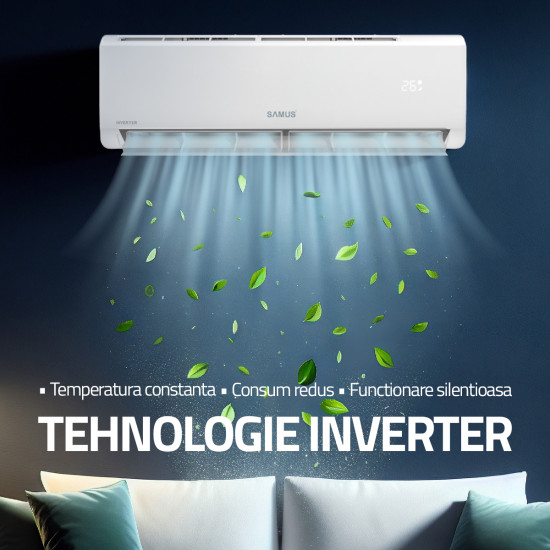 Aparat Aer Conditionat Samus Acs-12k01 Wifi 12000 Btu Clasa A +++ Fara Kit De Instalare