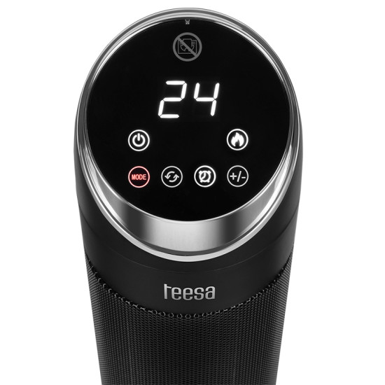 Aeroterma Turn Imitatie Semineu Ptc 2000w Teesa Tsa9017 Negru