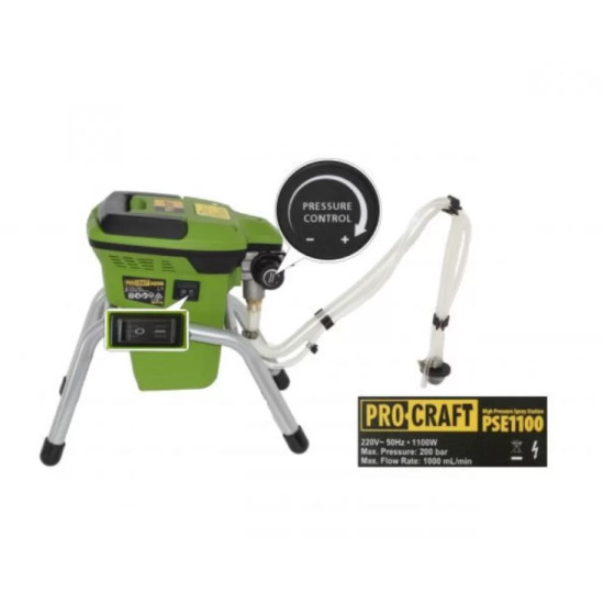 Aparat De Vopsit Procraft Pse1100 Statie Cu Turbina 700w 200bari Universal