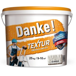 Tencuiala Decorativa Danke Textur Alb Murdar 25kg