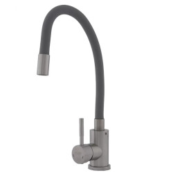 Baterie Bucatarie Cu Pipa Flexibila Seria Vital Sus 304 Gry Flow Fb-011 Ref Grey