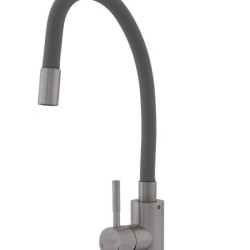 Baterie Bucatarie Cu Pipa Flexibila Seria Vital Sus 304 Gry Flow Fb-011 Ref Grey