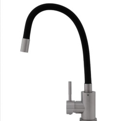 Baterie Bucatarie Cu Pipa Flexibila Seria Vital Sus304 Negru Flow Fb-011 Ref Blac