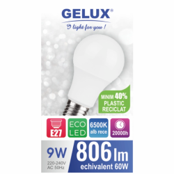 Bec Ecoled 9w E27 6500k Gelux Bec Ecoled 9w E27 6500k Gelux