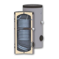 Boiler 200 Litri Cu 2 Serpentine Sunsystem Son 200 Montaj Pe Sol Izolatie Termica Manta De Protectie Flansa De Vizitare Emailat Cu Titan