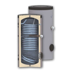 Boiler 200 Litri Cu 2 Serpentine Sunsystem Son 200 Montaj Pe Sol Izolatie Termica Manta De Protectie Flansa De Vizitare Emailat Cu Titan