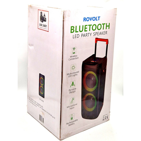 Boxa Rovolt Fb-2808 40w Bt Usb Cu Maner