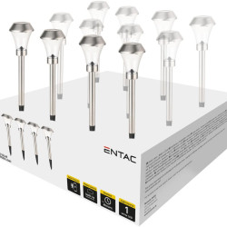 Lampa Solara De Gradina 1x Led 400mm Otel Inoxidabil Entac
