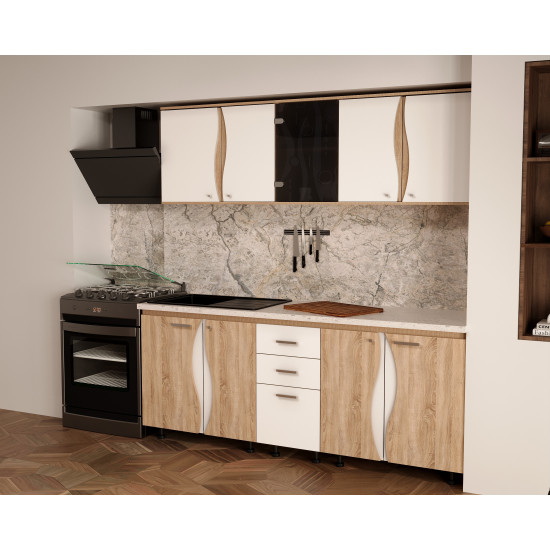 Bucatarie Cip Iii S Combi 1 D200x60x200cm Sonoma+alb Bucatarie Cip Iii S Combi 1 D200x60x200cm Sonoma+alb