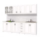 Bucatarie Olea 2.6m Mdf Ro Alb Bucatarie Olea 2.6m Mdf Ro Alb