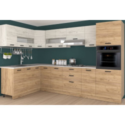 Bucatarie Vio Pe Colt Stejar K003+k001