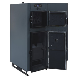 Cazan Din Otel Pe Peleti Si Lemne Ferroli Biopellet Combi 35 Kw Si Rezervor Peleti 135 Kg