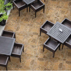 Gresie Portelanata Cesarom Quartzite Maro 33x33 Cm 6035-0197 Interior/exterior (1.63 Mp/cut)