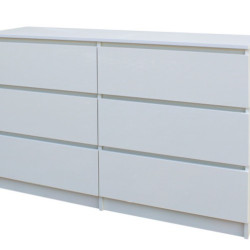 Comoda Aria 6 Sertare 120x40x77cm Alb Comoda Aria 6 Sertare 120x40x77cm Alb