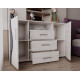 Comoda Laguna 3 Sertare 2 Usi 135x40x84cm Stejar K001 Comoda Laguna 3 Sertare 2 Usi 135x40x84cm Stejar K001