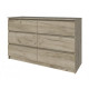 Comoda Mp6 6 Sertare Stejar K002 130x44x80cm