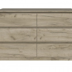 Comoda Mp6 6 Sertare Stejar K002 130x44x80cm