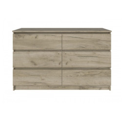 Comoda Mp6 6 Sertare Stejar K002 130x44x80cm
