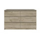 Comoda Mp6 6 Sertare Stejar K002 130x44x80cm