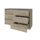 Comoda Mp6 6 Sertare Stejar K002 130x44x80cm