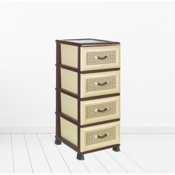 Dulap 4 Sertare Bamboo D001/a  Bej/wenghe