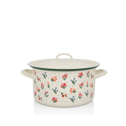 Cratita Adanca Emailata Clasica Cu Capac 22 Cm Those Little Things Metalac