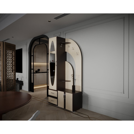 Cuier Thomas Wenge-mesteacan 100x34x200cm Cuier Thomas Wenge-mesteacan 100x34x200cm