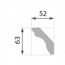 Bagheta Polistiren  Mb-35 Silver