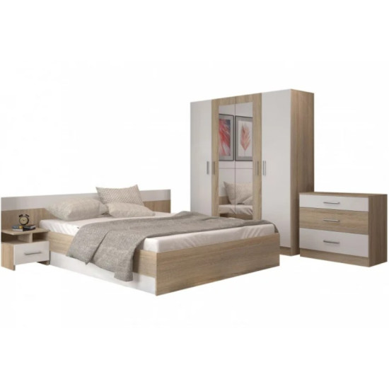 Dormitor Lesi Ro D160x47x190cm Sonoma/alb Dormitor Lesi Ro D160x47x190cm Sonoma/alb