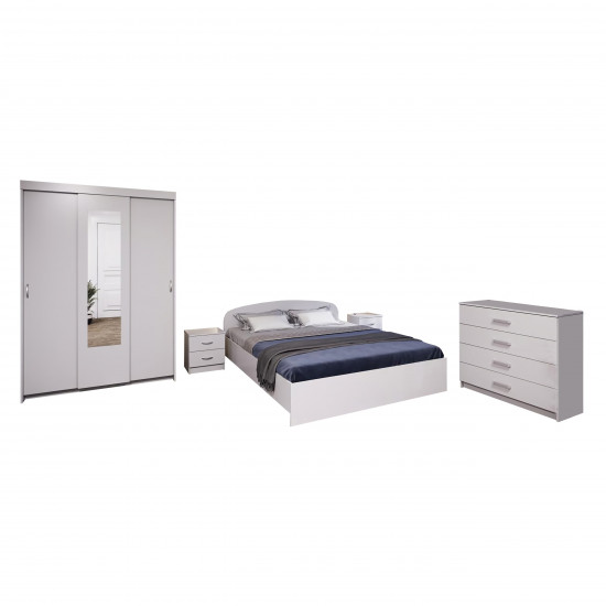 Dormitor Eva P160 Alb
