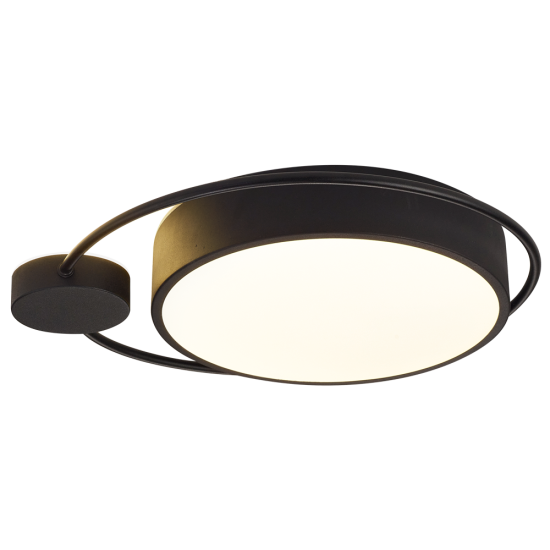 Plafoniera Moon Negru 28w 1400lm 3000k D440mm