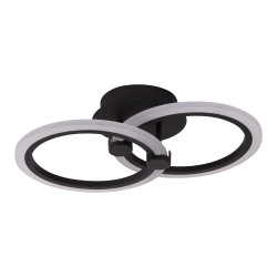 Aplica Pearl Led 30w 3cct Negru Telecomanda