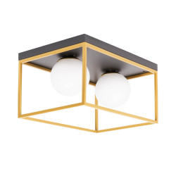 Lustra Luma 2xe27 Max 60w Negru Auriu Ip20