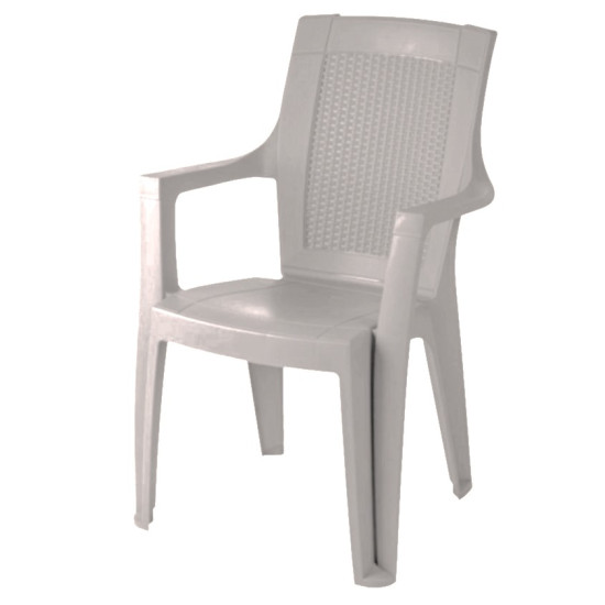 Scaun Ema Ratan Alb 61cm X 60cm X H89cm Scaun Ema Ratan Alb 61cm X 60cm X H89cm