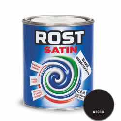 Rost Satin Email Superlucios Negru 0.6l